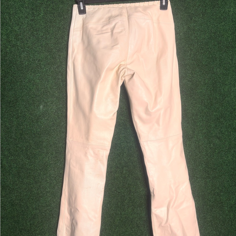 Cache Off-White Leather Pants - Picture 2 of 3